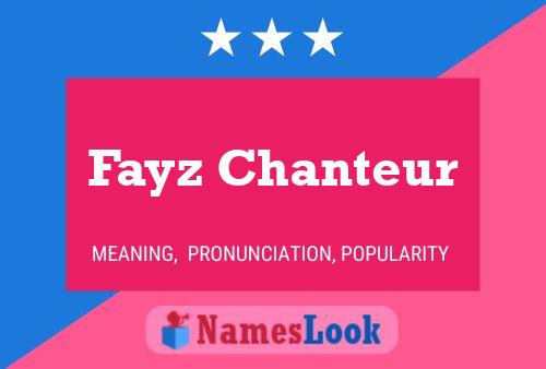 Fayz Chanteur Name Poster