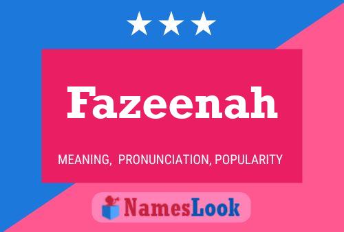 Fazeenah Name Poster