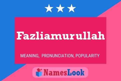 Fazliamurullah Name Poster