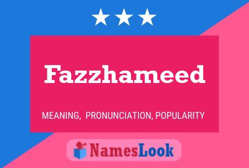 Fazzhameed Name Poster