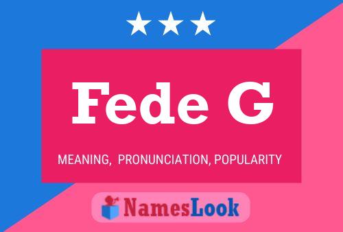 Fede G Name Poster