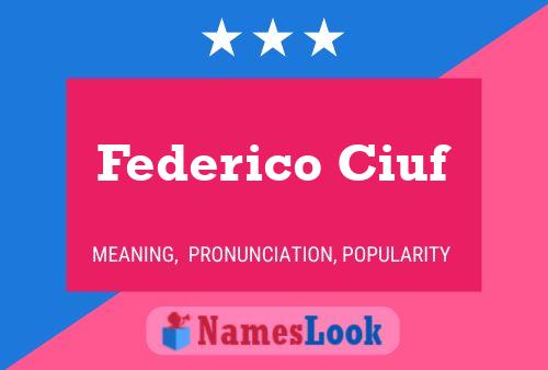 Federico Ciuf Name Poster