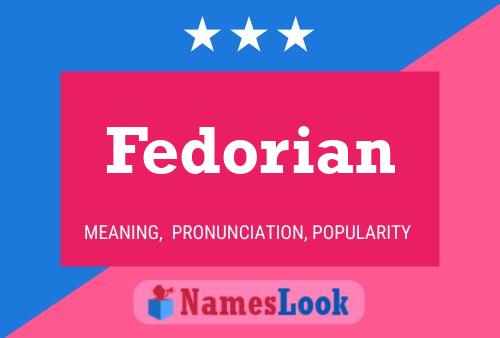 Fedorian Name Poster