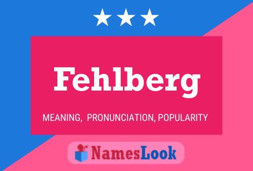 Fehlberg Name Poster