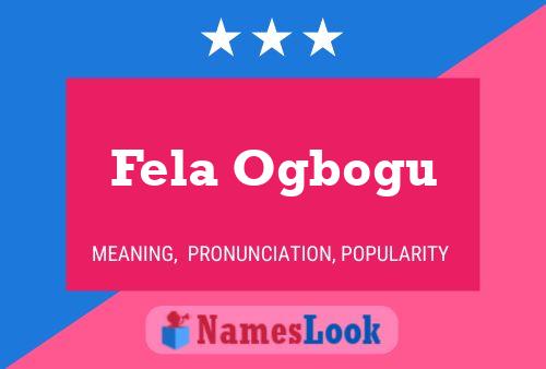 Fela Ogbogu Name Poster