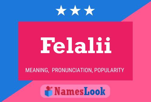 Felalii Name Poster