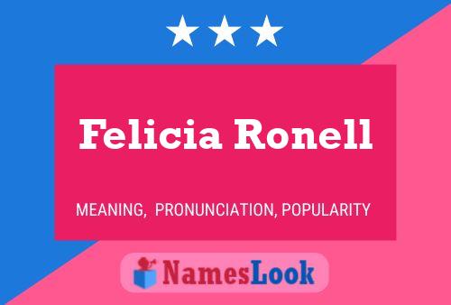 Felicia Ronell Name Poster