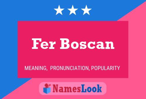 Fer Boscan Name Poster