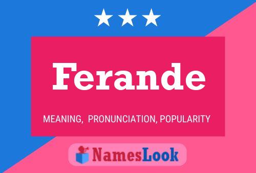 Ferande Name Poster