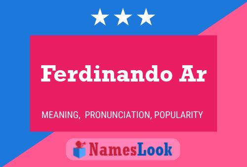 Ferdinando Ar Name Poster