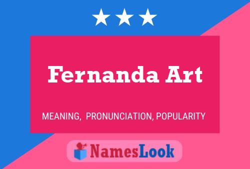 Fernanda Art Name Poster