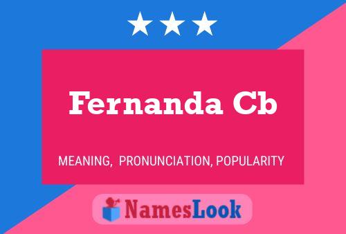 Fernanda Cb Name Poster