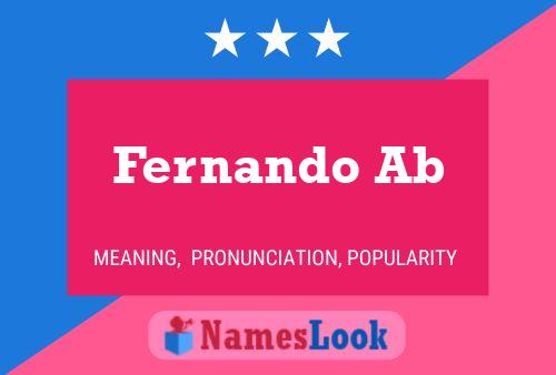 Fernando Ab Name Poster