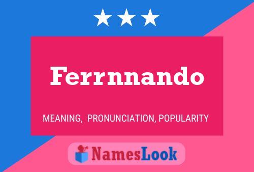 Ferrnnando Name Poster