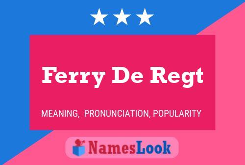 Ferry De Regt Name Poster