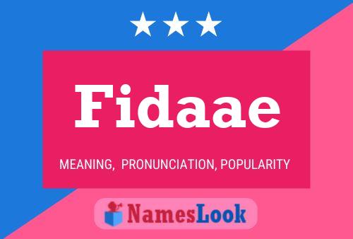 Fidaae Name Poster