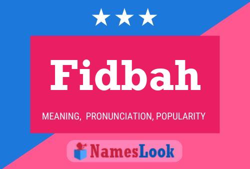 Fidbah Name Poster