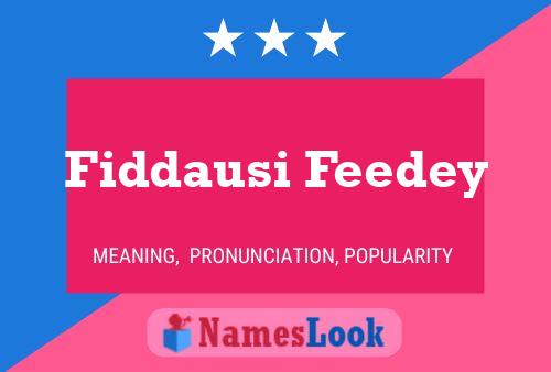 Fiddausi Feedey Name Poster