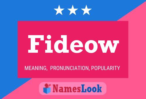 Fideow Name Poster