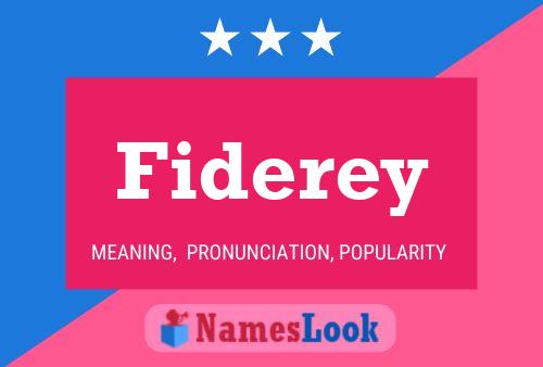 Fiderey Name Poster