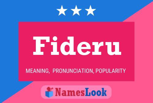 Fideru Name Poster