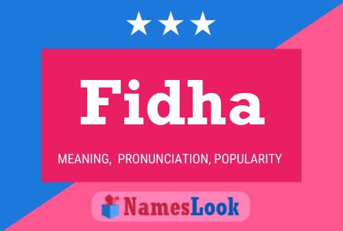 Fidha Name Poster