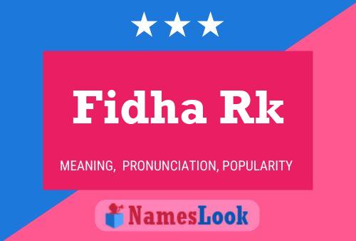 Fidha Rk Name Poster