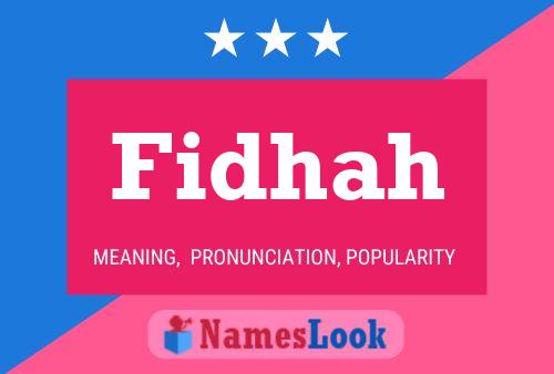 Fidhah Name Poster