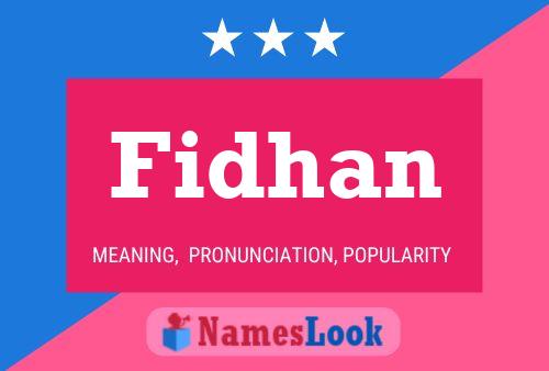 Fidhan Name Poster