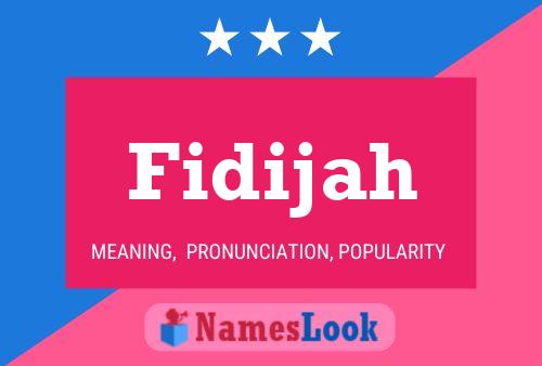 Fidijah Name Poster