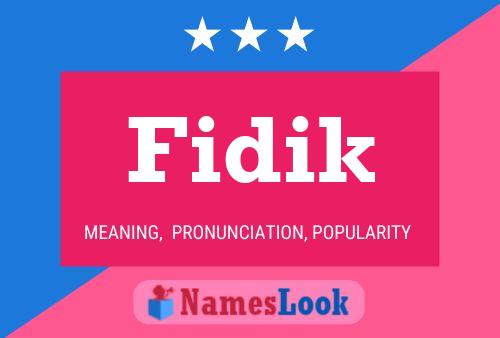 Fidik Name Poster