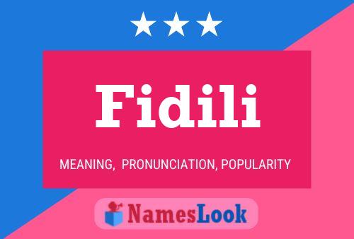 Fidili Name Poster