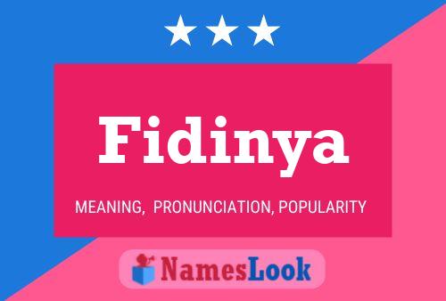 Fidinya Name Poster