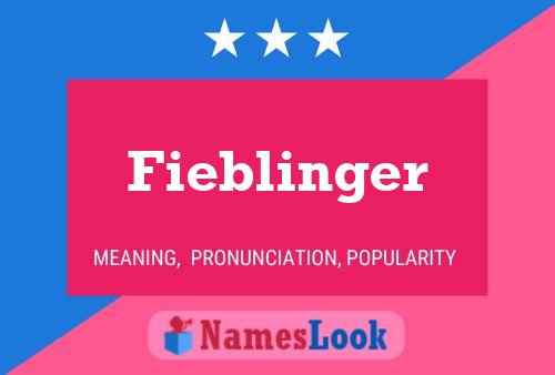 Fieblinger Name Poster