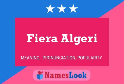 Fiera Algeri Name Poster