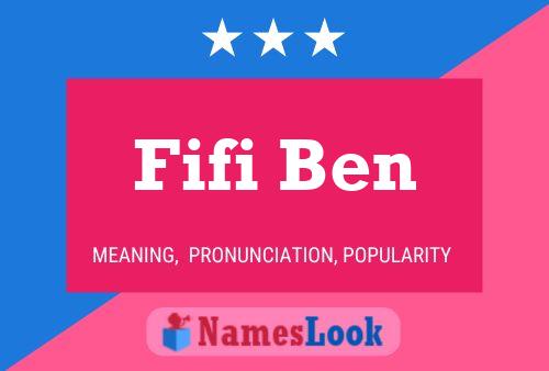 Fifi Ben Name Poster