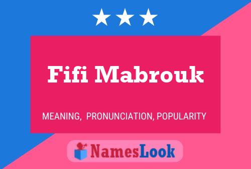 Fifi Mabrouk Name Poster