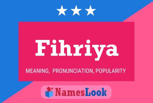 Fihriya Name Poster