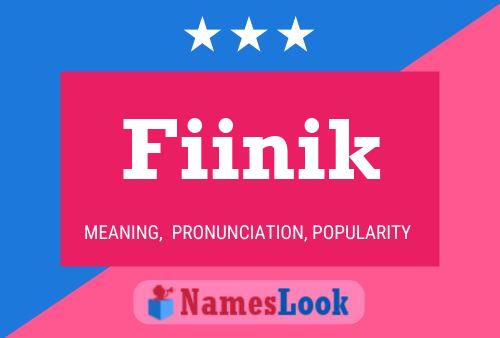 Fiinik Name Poster