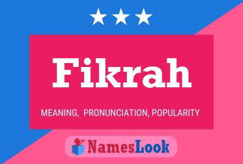 Fikrah Name Poster