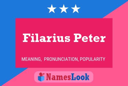 Filarius Peter Name Poster