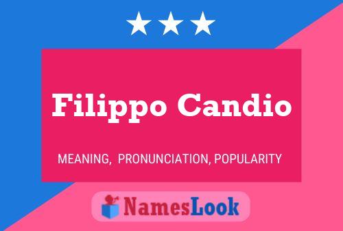 Filippo Candio Name Poster