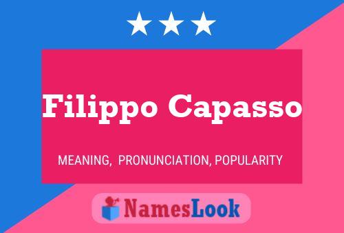 Filippo Capasso Name Poster