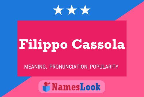 Filippo Cassola Name Poster