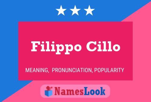 Filippo Cillo Name Poster