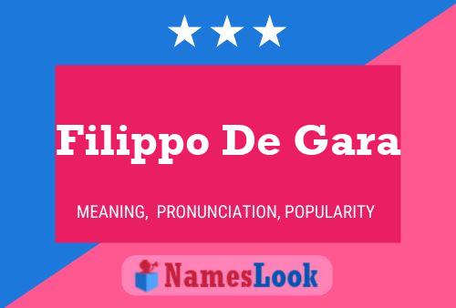 Filippo De Gara Name Poster