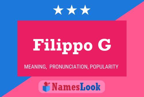 Filippo G Name Poster