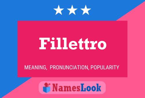 Fillettro Name Poster