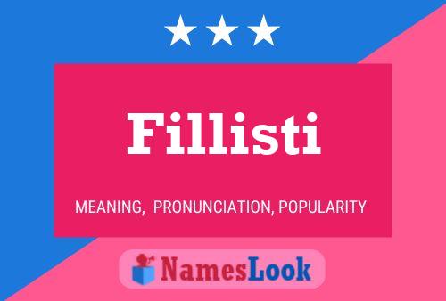 Fillisti Name Poster