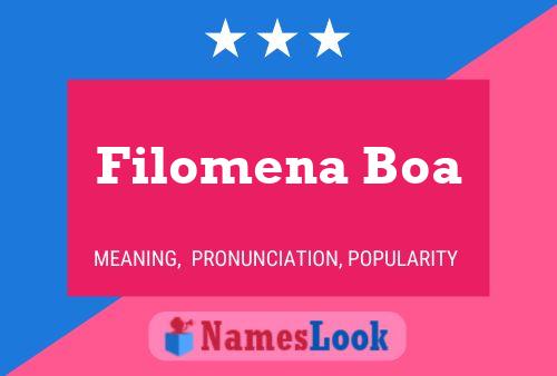 Filomena Boa Name Poster